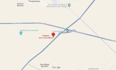 EXCELENTE TERRENO EN TEPOJACO, HIDALGO. SUP. 12 HECTÁREAS.