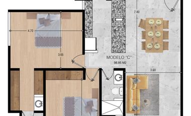 Departamento B47 en  Venta Las Aguilas