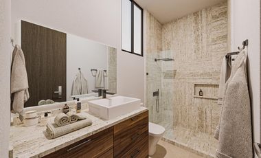 Casa en venta de 3 recámaras dentro de residencial en Conkal