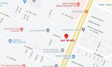 DEPARTAMENTO LADERAS DEL PEÑON, ECATEPEC SUP. 80 MTS