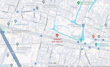 MAGNIFICO TERRENO EN XOCHIMILCO, CDMX. SUP. 1001 m2