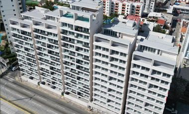 PALMS RESIDENCES, Departamentos en RENTA FRENTE AL MAR, con ALBERCA, elevador y amenidades (BB)