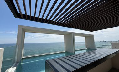 Departamento en RENTA de 2 recamaras, con vista al mar y alberca, Palms Residences