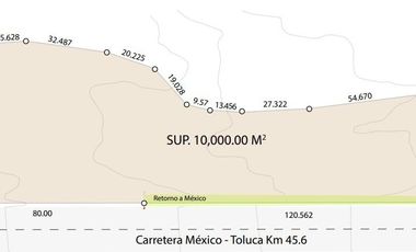 Terreno en  Carretera México-Toluca