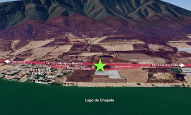 Terreno con vista al lago de Chapala, San Nicolás de Acuña, 897 M2