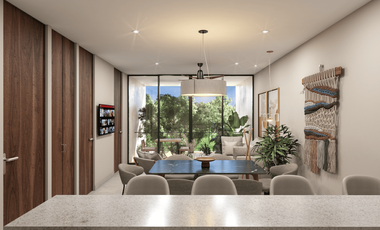 Departamento de 2 recámaras amueblado en Temozón Norte – Entrega abril 2027