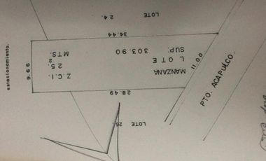 Vendo terreno en fracc. Agua Escondida