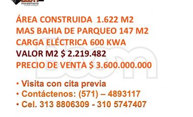 VENTA BODEGA 1.622 M2 PUENTE ARANDA