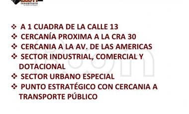 VENTA BODEGA 1.622 M2 PUENTE ARANDA