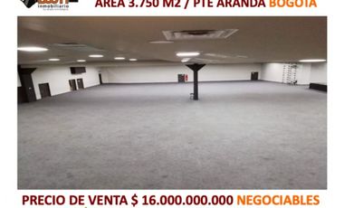 VENTA CENTRO DE EVENTOS - BODEGA 3.750 M2 PUENTE ARANDA