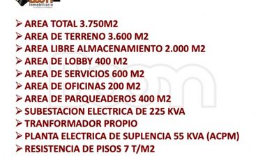 VENTA CENTRO DE EVENTOS - BODEGA 3.750 M2 PUENTE ARANDA