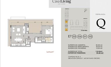 CASA LIVING - Departamento en venta en Las Lomas de San Isidro.
