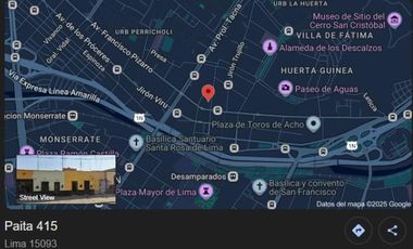 Terreno en Venta - Jr. Paita - Rímac