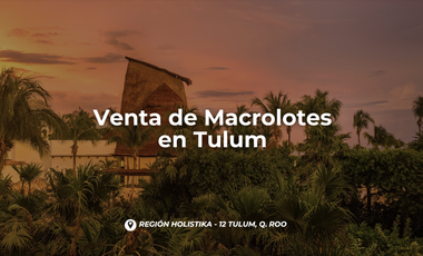 Venta Macro Lote Tulum para desarrollar