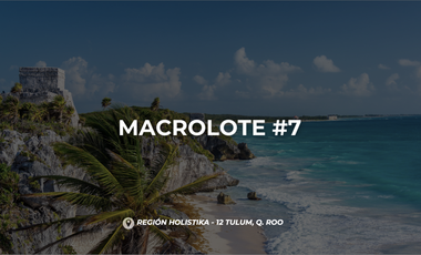 Venta Macro lotes Tulum, Zona Holistika Región 12 para proyecto