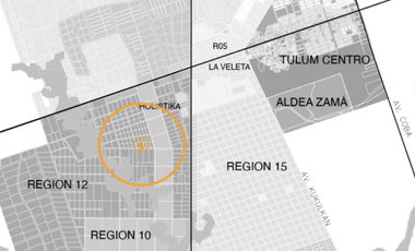 Venta Macro lotes Tulum, Zona Holistika Región 12 para proyecto
