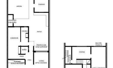 Casa sobre lote propio de 4 ambientes con terraza, patio y garage, Ciudadela.