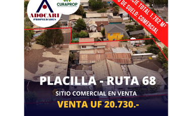 PLACILLA RUTA 68 - SITIO COMERCIAL - VENTA