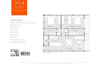 VENTA DEPARTAMENTO, 2 RECÁMARAS, 2 BAÑOS, PORTALES, BENITO JUAREZ, CDMX