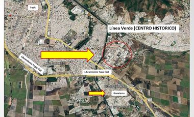 BODEGA EN VENTA EN COL. CD INDUSTRIAL SOBRE AV. AGUAMILPA, TEPIC, NAY.