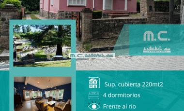 V111.ICHO CRUZ. CASA 4 DORM. FRENTE AL RIO.