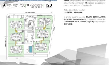 Departamento en  Green Boero con parrilla propia