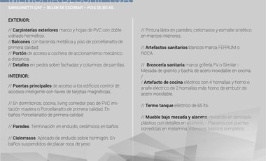 Departamento en  Green Boero con parrilla propia