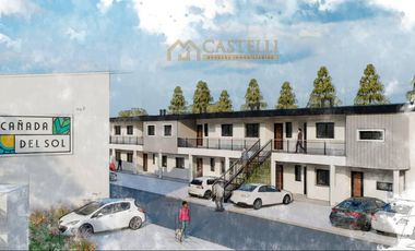 Venta departamentos de pozo financiados, cañada del sol 2 ambientes con jardín galería y parrilla