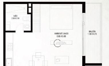Depto monoambiente en alquiler - Boulevard V - General Pacheco - Javier Quintana Inmobiliaria