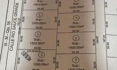 Terreno en venta - 1.527Mts2 - Los Pinos, Exaltación de la Cruz