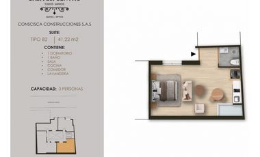 Venta de Suite, Cuenca, Centro Histórico, 41 m²