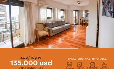 Departamento en venta - 4 Dormitorios 2 Baños 2 Cocheras - 136Mts2 - La Plata [FINANCIADO]