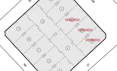 Loteo en Manzana, entre calles 37-39 y 100-98