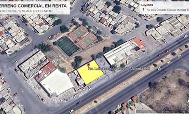 TERRENO COMERCIAL EN RENTA, AV LUIS DONALDO COLOSIO - MONTERREY N.L.