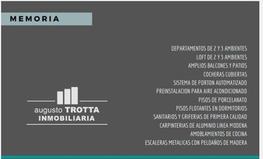 Departamentos 2 ambientes en VENTA BERAZATEGUI