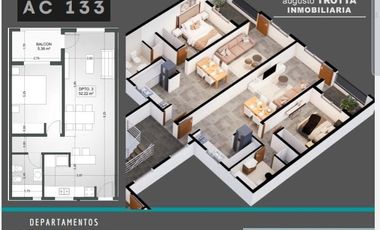 Departamentos 2 ambientes en VENTA BERAZATEGUI