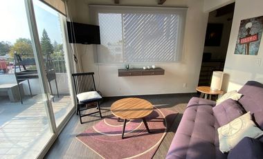 LOFT AMUEBLADO CON TERRAZA.