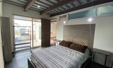 LOFT AMUEBLADO CON TERRAZA.