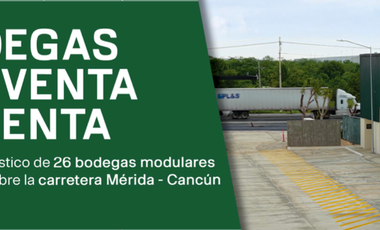 Venta/renta Bodega 529m2 Parque industrial carretera Merida-Cancun Yucatan