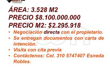 VENTA LOTE INDUSTRIAL PUENTE ARANDA