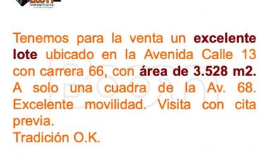 VENTA LOTE INDUSTRIAL PUENTE ARANDA 3.528 M2