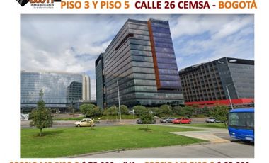 ARRIENDO DOS OFICINAS 474 Y 415 CLL 26 CEMSA