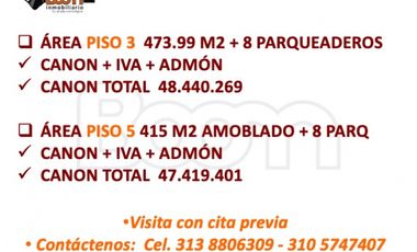 ARRIENDO DOS OFICINAS 474 Y 415 CLL 26 CEMSA