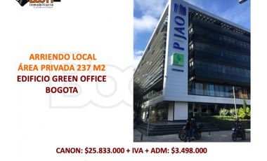 ARRIENDO LOCAL 237 M2 EN EDIFICIO GREEN OFFICE CHICÓ