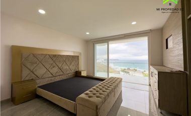 CASA SIN AMOBLAR FRENTE AL MAR EN ALQUILER -URB CIUDAD DEL MAR MANTA