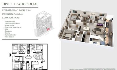 DEPARTAMENTE EN VENTA EN DISTRITO TEC SUR