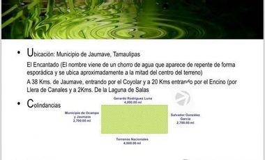 TERRENO EN VENTA TAMAULIPAS EL ENCANTO