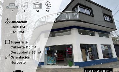 Local y vivienda en Santa Teresita - Calle 124 esq. 104 - VENTA