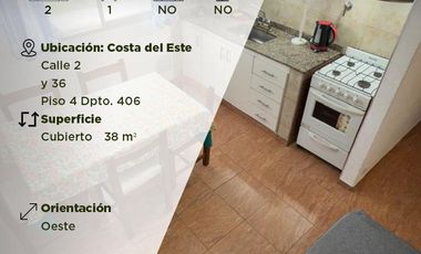 Departamento de dos ambientes en Santa Teresita