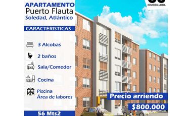 Se arrienda Apartamento / Conjunto Puerto Flauta, Soledad
